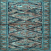 Square Persian Light Blue Traditional Rug, tr3916lblu