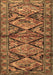 Machine Washable Persian Brown Traditional Rug, wshtr3916brn