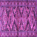 Square Machine Washable Persian Purple Traditional Area Rugs, wshtr3916pur