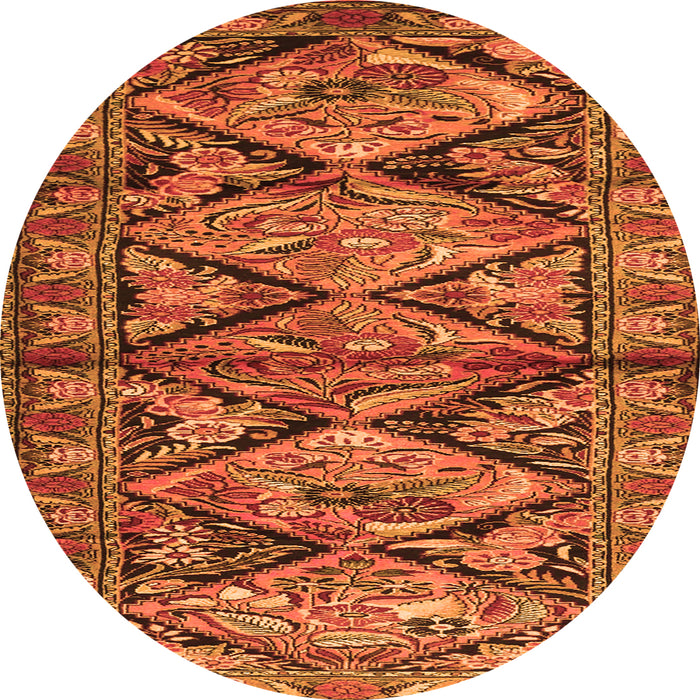 Square Persian Orange Traditional Rug, tr3916org