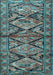 Machine Washable Persian Light Blue Traditional Rug, wshtr3916lblu