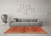 Machine Washable Persian Orange Traditional Area Rugs in a Living Room, wshtr3917org