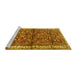 Sideview of Machine Washable Persian Yellow Traditional Rug, wshtr3917yw