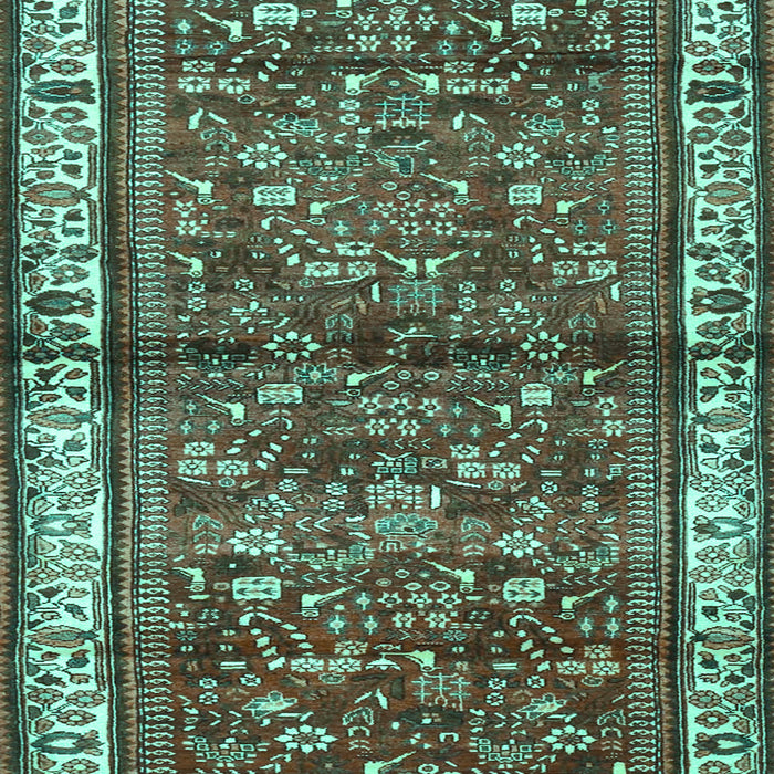 Machine Washable Persian Turquoise Traditional Area Rugs, wshtr3917turq