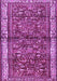 Machine Washable Persian Purple Traditional Area Rugs, wshtr3917pur