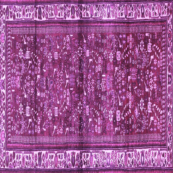 Square Persian Purple Traditional Rug, tr3917pur
