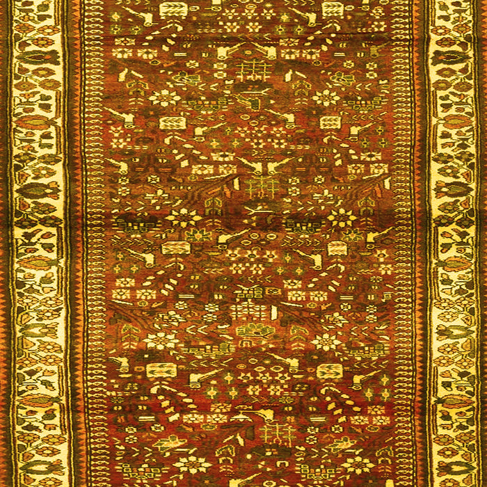 Machine Washable Persian Yellow Traditional Rug, wshtr3917yw