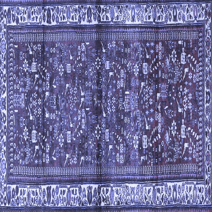 Square Persian Blue Traditional Rug, tr3917blu