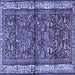 Square Persian Blue Traditional Rug, tr3917blu