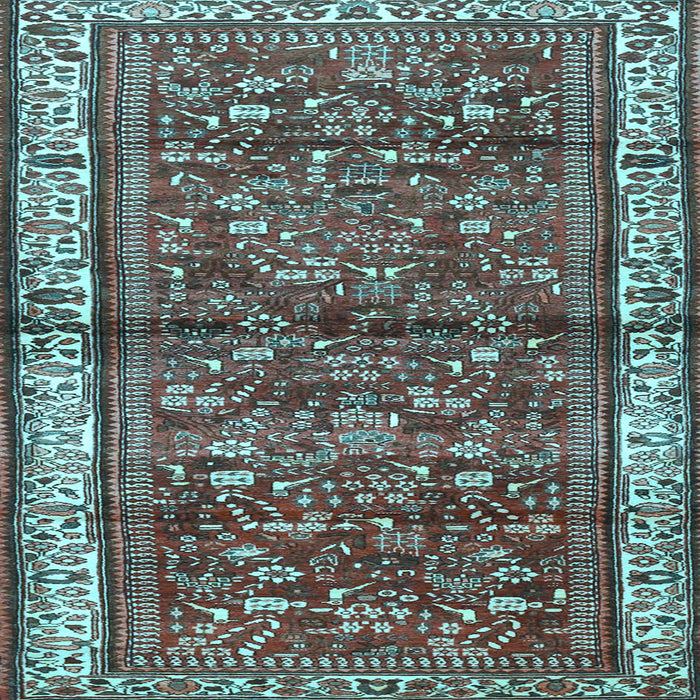 Square Persian Light Blue Traditional Rug, tr3917lblu