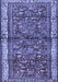 Machine Washable Persian Blue Traditional Rug, wshtr3917blu