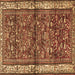 Square Persian Brown Traditional Rug, tr3917brn