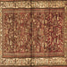 Square Machine Washable Persian Brown Traditional Rug, wshtr3917brn