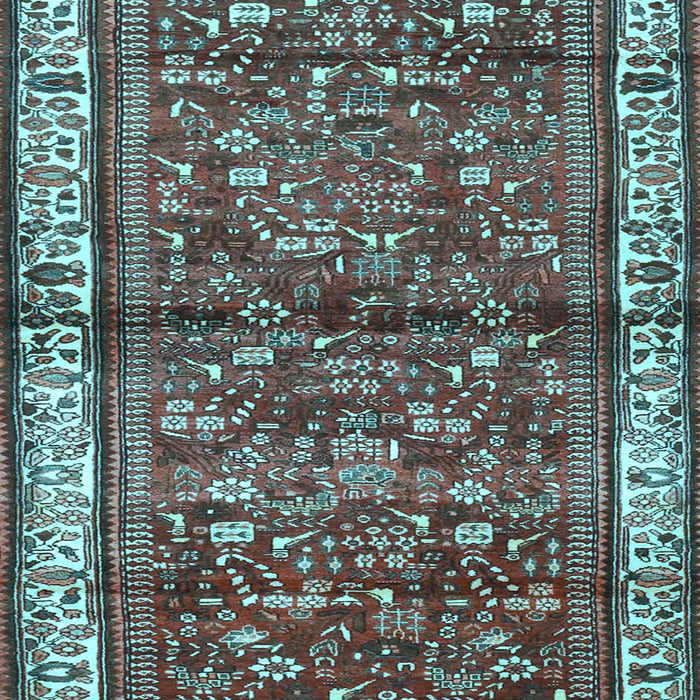 Machine Washable Persian Light Blue Traditional Rug, wshtr3917lblu