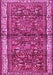 Machine Washable Persian Pink Traditional Rug, wshtr3917pnk