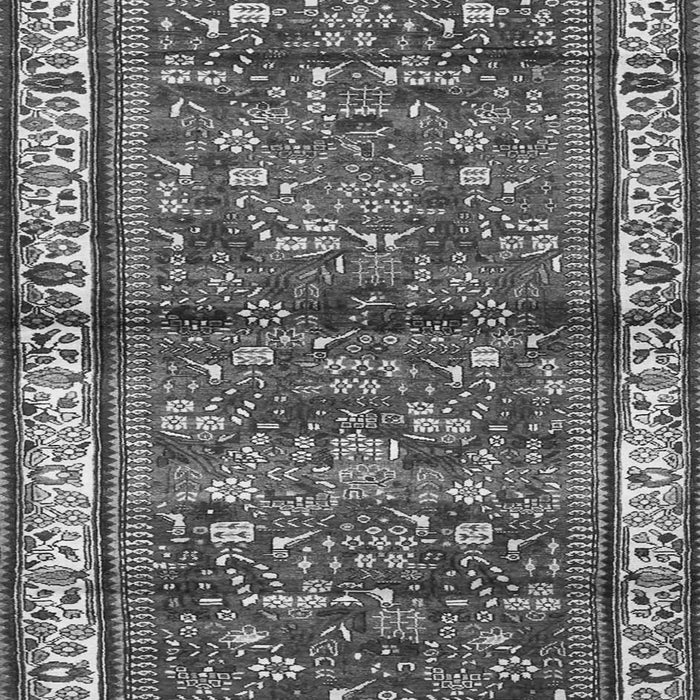 Serging Thickness of Machine Washable Persian Gray Traditional Rug, wshtr3917gry