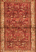 Serging Thickness of Machine Washable Persian Orange Traditional Area Rugs, wshtr3917org