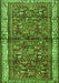 Serging Thickness of Machine Washable Persian Green Traditional Area Rugs, wshtr3917grn