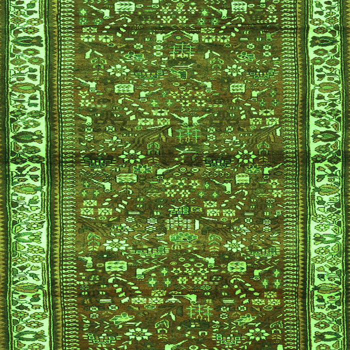 Serging Thickness of Machine Washable Persian Green Traditional Area Rugs, wshtr3917grn