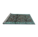 Sideview of Machine Washable Persian Light Blue Traditional Rug, wshtr3917lblu