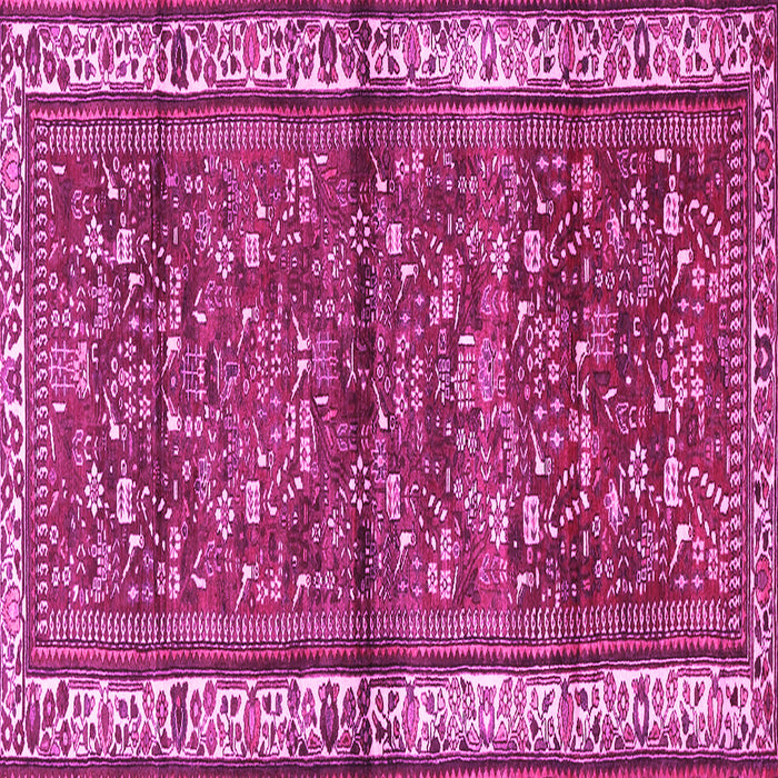 Square Persian Pink Traditional Rug, tr3917pnk