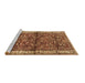 Sideview of Machine Washable Persian Brown Traditional Rug, wshtr3917brn