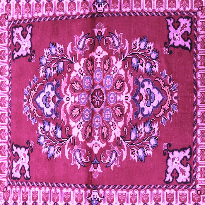 Square Machine Washable Persian Purple Traditional Area Rugs, wshtr3918pur