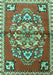 Machine Washable Persian Turquoise Traditional Area Rugs, wshtr3918turq