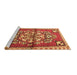 Sideview of Machine Washable Persian Brown Traditional Rug, wshtr3918brn