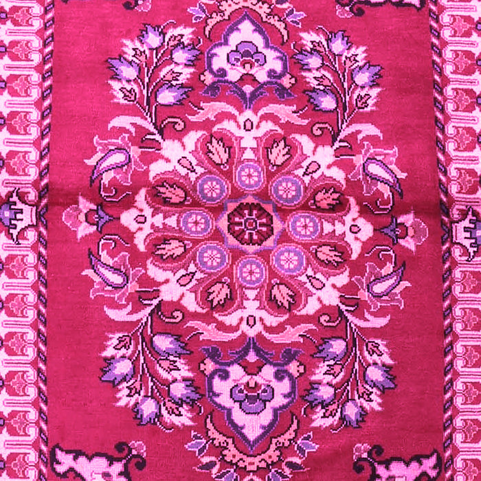 Machine Washable Persian Pink Traditional Rug, wshtr3918pnk