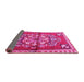 Sideview of Persian Pink Traditional Rug, tr3918pnk