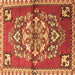 Square Persian Brown Traditional Rug, tr3918brn