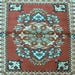 Square Persian Light Blue Traditional Rug, tr3918lblu