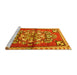 Sideview of Machine Washable Persian Yellow Traditional Rug, wshtr3918yw