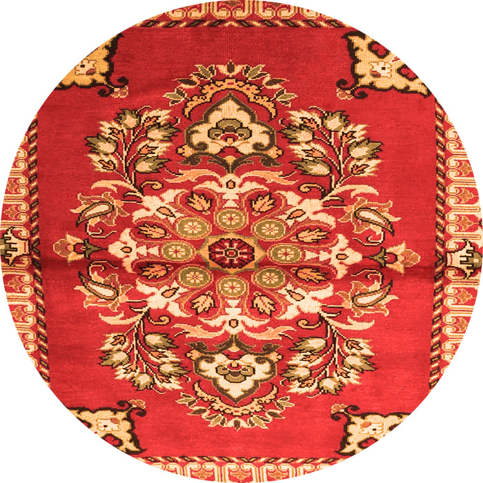 Machine Washable Persian Orange Traditional Area Rugs, wshtr3918org