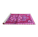 Sideview of Machine Washable Persian Purple Traditional Area Rugs, wshtr3918pur