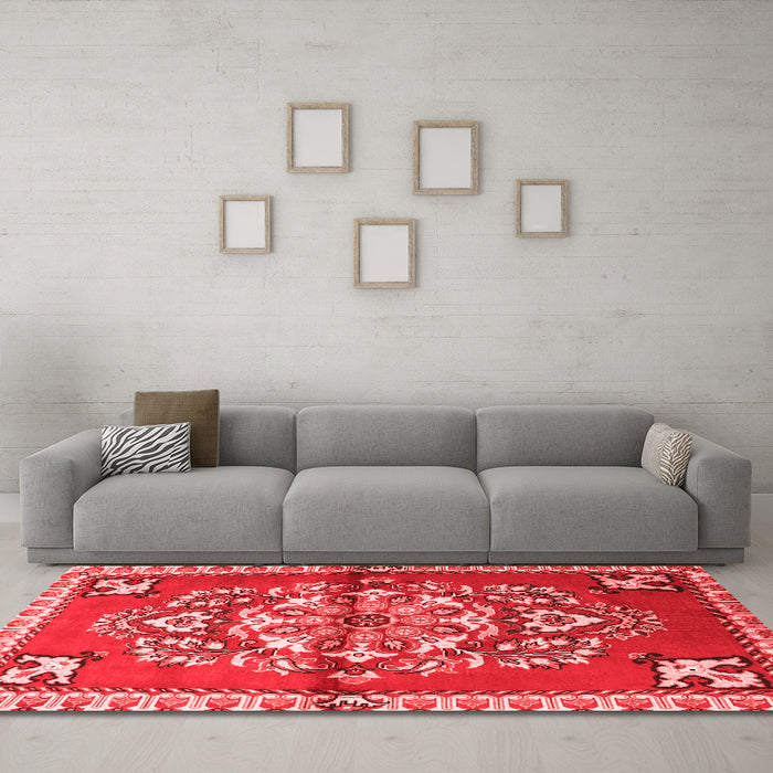 Traditional Red Washable Rugs