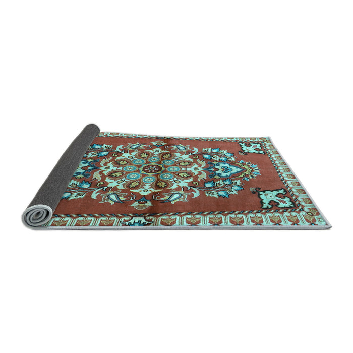 Sideview of Persian Light Blue Traditional Rug, tr3918lblu