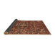 Sideview of Traditional Saffron Red Persian Rug, tr3919