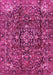 Machine Washable Persian Pink Traditional Rug, wshtr3919pnk