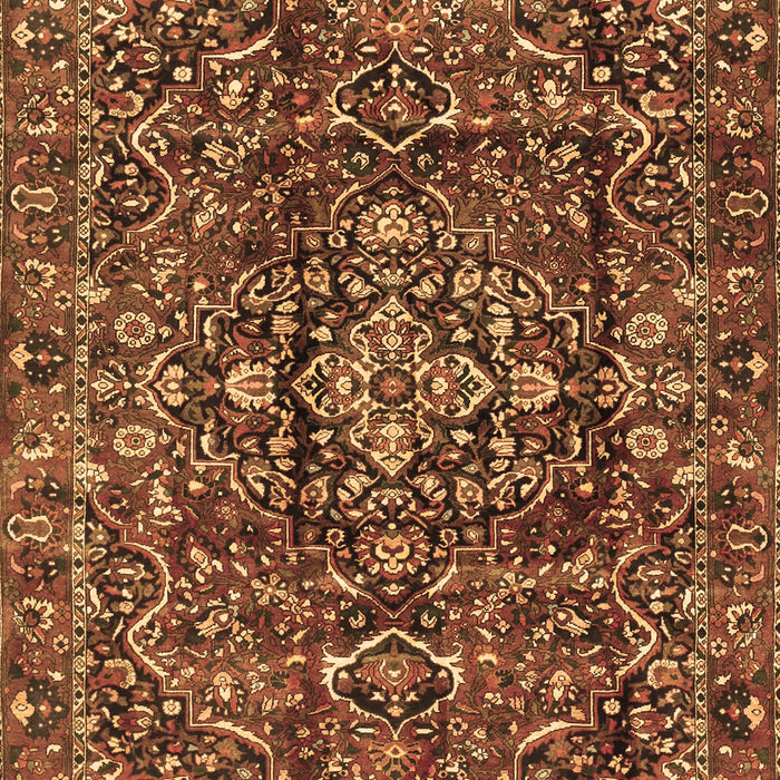 Machine Washable Persian Brown Traditional Rug, wshtr3919brn