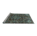 Sideview of Machine Washable Persian Light Blue Traditional Rug, wshtr3919lblu