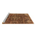Sideview of Machine Washable Persian Brown Traditional Rug, wshtr3919brn
