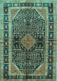 Persian Turquoise Traditional Rug, tr391turq