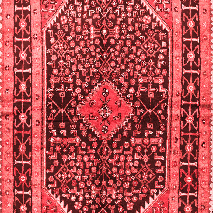 Machine Washable Persian Red Traditional Rug, wshtr391red