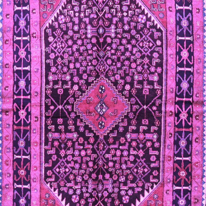 Machine Washable Persian Purple Traditional Area Rugs, wshtr391pur