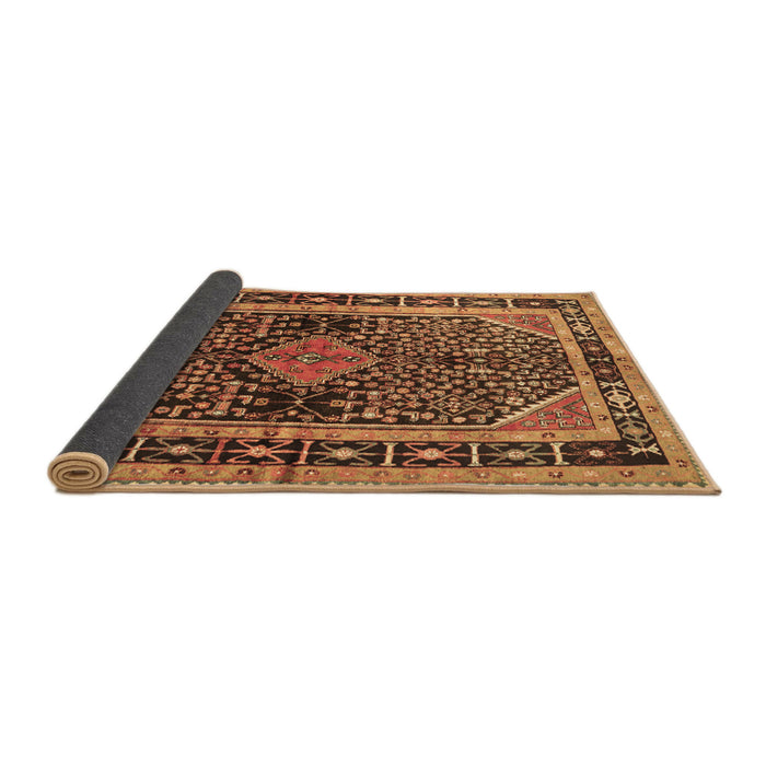 Sideview of Persian Brown Traditional Rug, tr391brn
