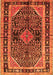 Serging Thickness of Machine Washable Persian Orange Traditional Area Rugs, wshtr391org