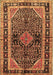 Machine Washable Persian Brown Traditional Rug, wshtr391brn