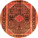 Machine Washable Persian Orange Traditional Area Rugs, wshtr391org